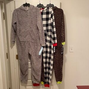Bundle of 3 footless one piece pajamas